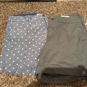 Gray and Blue Polka Dot Shorts